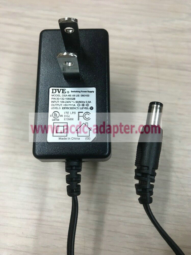 NEW DVE DSA-6E-05 US 050100 AC Power Supply 5V 1A 30-132-106032B Adapter Charger